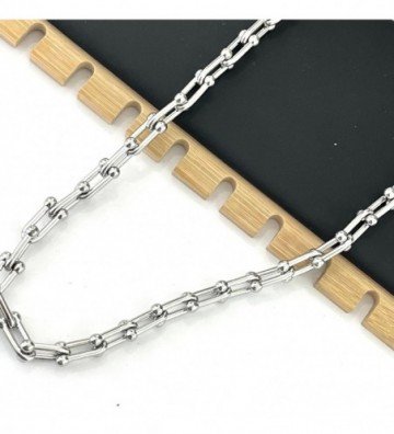Collares acero plateado...