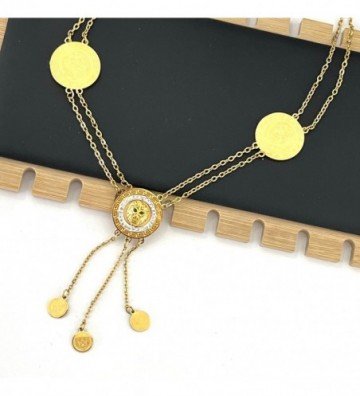 Collares acero dorado...