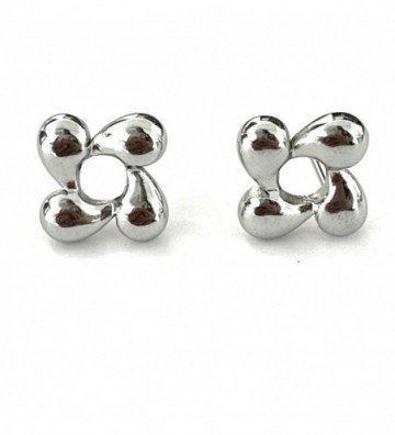 Pendientes acero plateado...