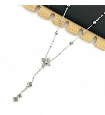 Collares acero plateado...