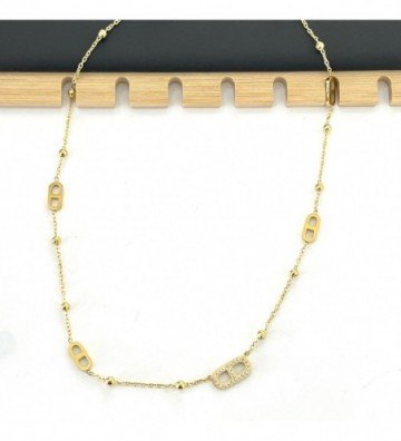 Collares acero dorado...