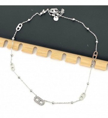 Collares acero plateado...