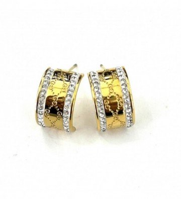 Pendientes acero dorado...