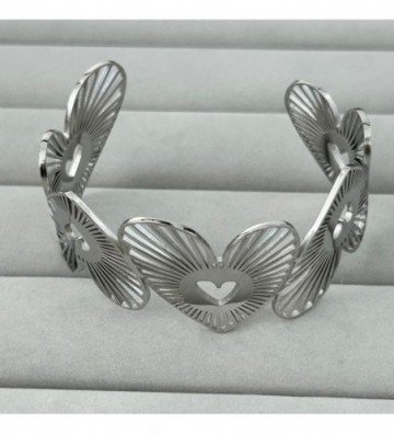 Pulseras brazaletes acero...
