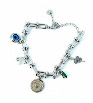 Pulseras brazaletes acero...