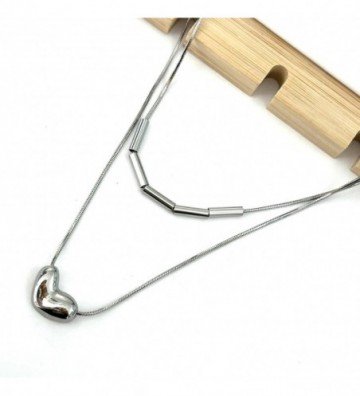 Collares acero plateado...