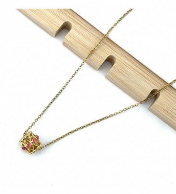 Collares acero dorado...
