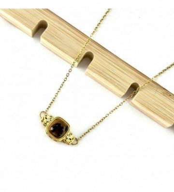 Collares acero dorado...