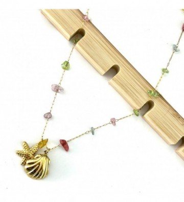 Collares acero dorado...