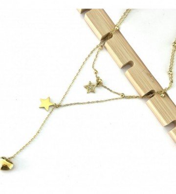 Collares acero dorado...