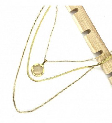 Collares acero dorado...