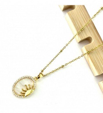 Collares acero dorado...