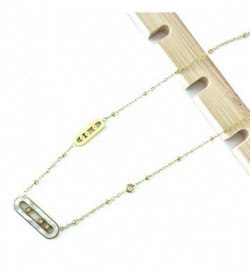 Collares acero dorado...