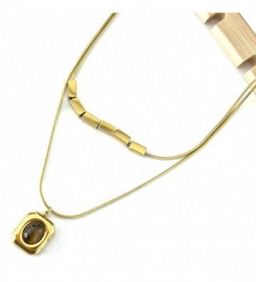 Collares acero dorado...