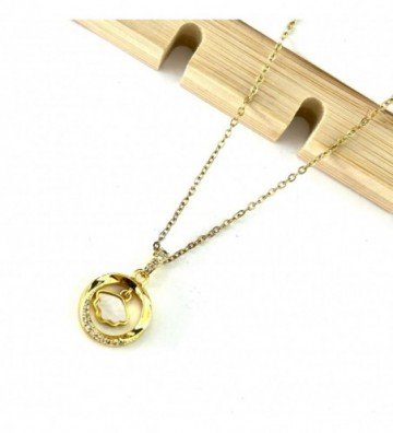 Collares acero dorado...