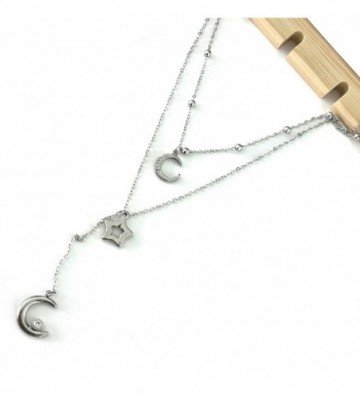 Collares acero plateado...