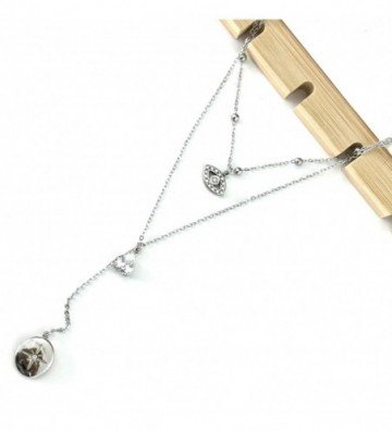 Collares acero plateado...