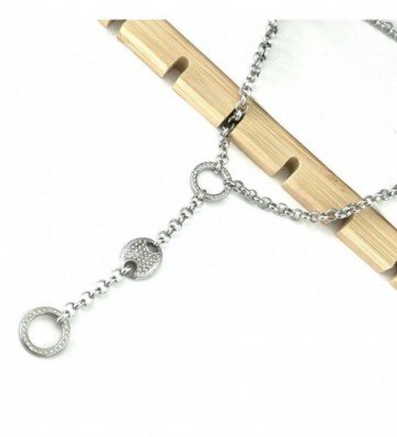 Collares acero plateado...