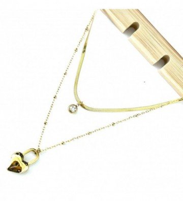Collares acero dorado...