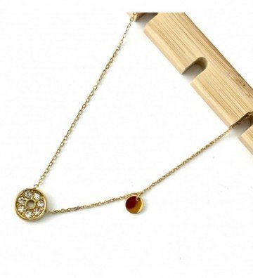 Collares acero dorado...