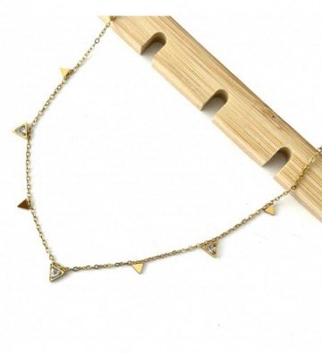 Collares acero dorado...