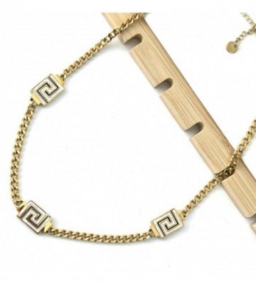 Collares acero dorado...