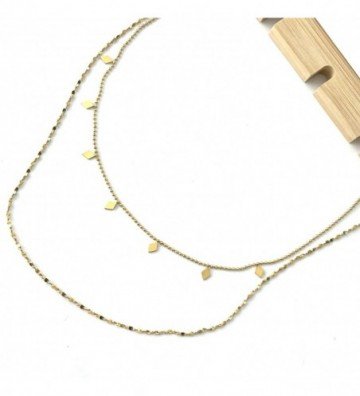 Collares acero dorado...