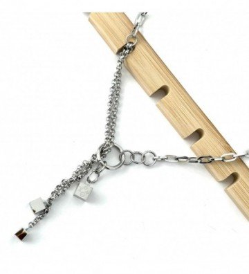 Collares acero plateado...