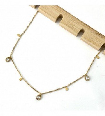Collares acero dorado...