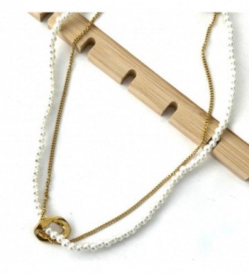 Collares acero dorado...