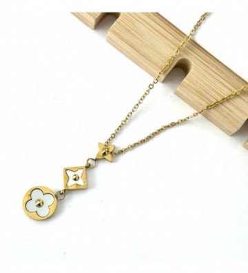 Collares acero dorado...