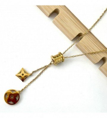 Collares acero dorado...