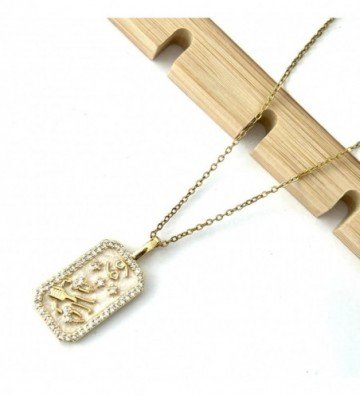 Collares acero dorado...
