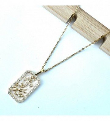 Collares acero dorado...