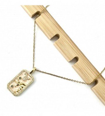 Collares acero dorado...