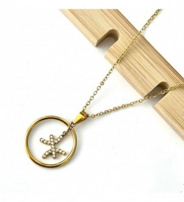 Collares acero dorado...