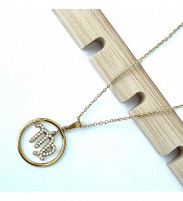 Collares acero dorado...