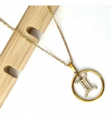 Collares acero dorado...