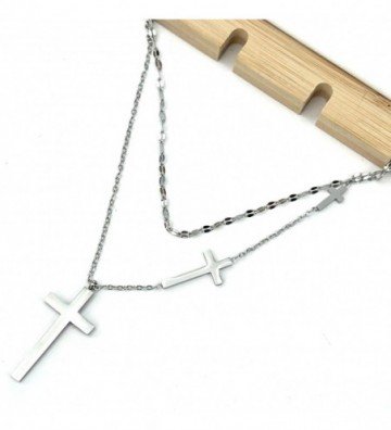 Collares acero plateado...