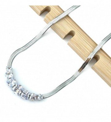 Collares acero plateado...