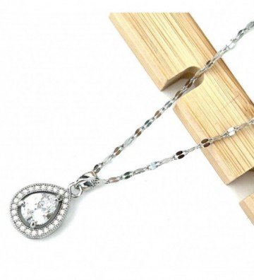 Collares acero plateado...