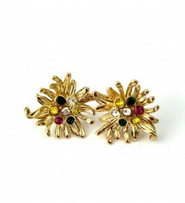 Pendientes acero dorado...