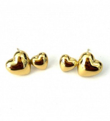Pendientes acero dorado...