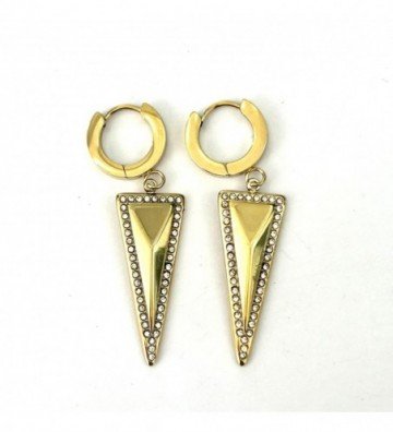 Pendientes acero dorado...