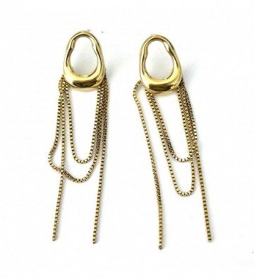 Pendientes acero dorado...
