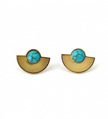 Pendientes acero dorado...