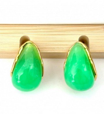 Pendientes acero dorado...