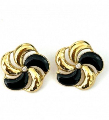 Pendientes acero dorado...