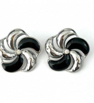 Pendientes acero plateado...
