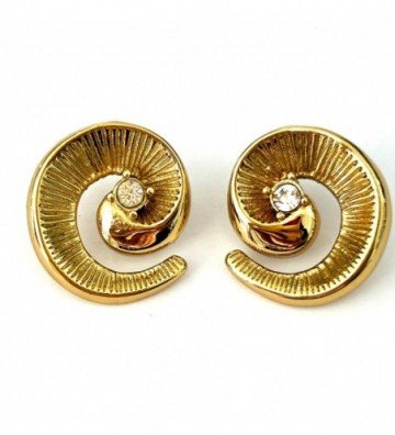 Pendientes acero dorado...